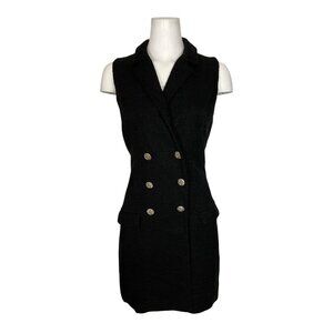 Jason Wu Boucle Tweed Blazer Dress M Black Mini